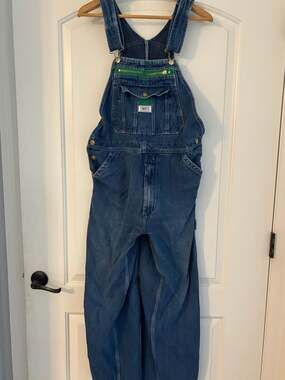 Liberty Stonewashed Blue Denim Bib Overalls Classic Workwear Men's 34x30 (Inseam